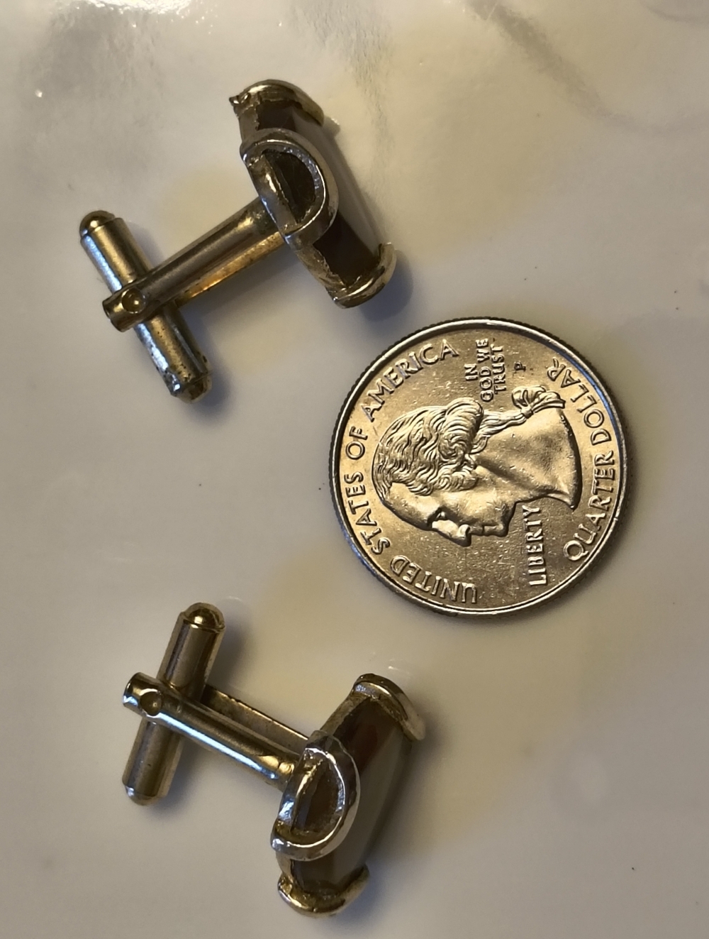 Vintage MCM Agate Cufflinks - Picture 6 of 7